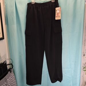 Beyond the Limit Men's XL Black Joggers W/ Cargo Pockets NWT